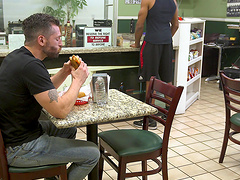 Good looking Mandy Muse gets her cunt plowed in the bathroom