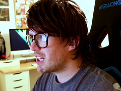 Haley Quinn wears a mask while she chokes on a hard dick