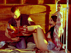 Brunette sweetie Missy Martinez takes care of a delicious boner