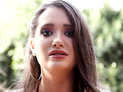 Kinky chick Gia Paige chokes on a friend's cock until he cums