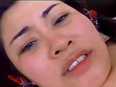 BBW Tyung Lee gets talked into playing with a hard dick