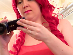 MILF Sophie Garcia films her lovely friend taking sucking a cock