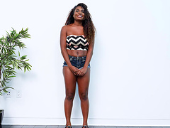 Wild fucking in outdoors between a black dick and ebony Hazel