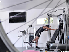 Wild fucking in the gym with natural boobs hottie Chloe Temple