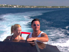 Deserted beach is a perfect place for a hard fuck with Yasmine Gold