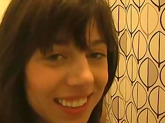 Shy amateur cute teen brunette pussy licked passionately