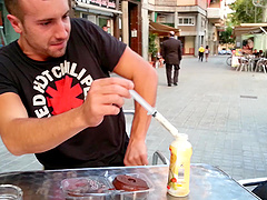 Ana Ribera fucked doggy style and swallows a cum shot