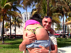 Diamond Kitty rides a cock with her round ass and gets cum in mouth