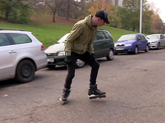 Blonde babe Sindy Rako picked up on the street and bent over to fuck