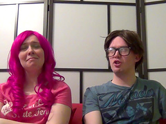 Tattooed amateur mature blonde Isabella Winters swallows a cum shot