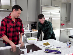 Jasmine Grey and Naomi Blue fuck their boyfriends next to one another