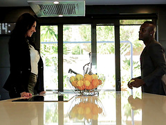 Big black cock deep inside brunette MILF Ania Kinski