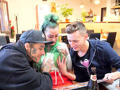 Punk slut Kira Roller picked up in a bar and fucked