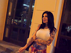 Punk slut Kira Roller picked up in a bar and fucked