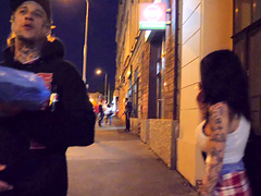 Punk slut Kira Roller picked up in a bar and fucked