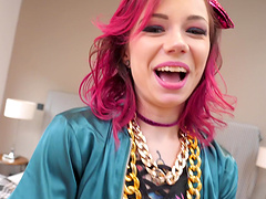 Punk slut Kira Roller picked up in a bar and fucked