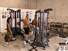 Gay gang bang for a white dude with black guys and cum on his face