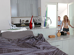 Blonde teen April Aniston gets a hardcore fuck and a cum shot