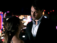 Charlotte Cross takes a huge load in her mouth after getting fucked