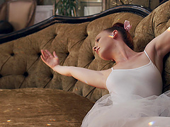 Flexible ballerina in nylons Athena Rayne fucks after practice