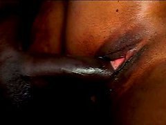 Big Black Cock Drilling Deep into Melodie Bliss's Ebony Cunt