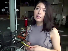 POV cock riding session with a Japanese MILF in a van