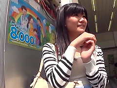 Shy and cute Japanese babe picked up on the street and cum sprayed