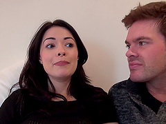 Rough missionary style pussy fuck with Ava Dalush results in a cumshot