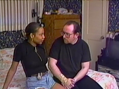 Ebony slut Sweet Hart with saggy tits having sex with a white dude