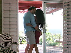 Hot ebony wife Demi Sutra loves to be fucked in the morning