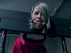 Bambi Belle tied up and rough tortured by a nasty male pervert