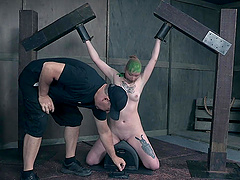 Nasty slut Paige Pierce gets tied up and rough tortured by a perv