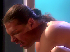 Wild fucking on the office table with busty blonde Aiden Starr