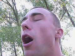 Hardcore outdoor fucking with mature amateur in fishnet stockings