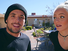 Danielle Derek is ready for rough sex with a dude on the armchair