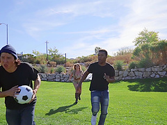 after a blowjob Eva Notty gets her pussy eaten and pounded by a dude