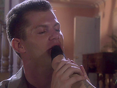 Amazing footjob and a blowjob from blonde Tyler Faith in stockings