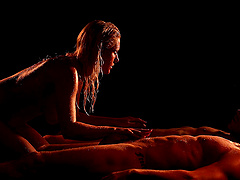 Erotic gangbang with a lot of handsome dudes and sexy Kathy Anderson