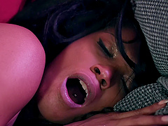 Amazing ebony Kiki Minaj likes to ride on a cock until they both cum