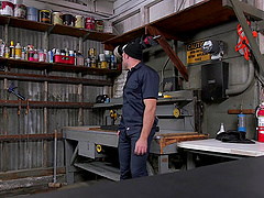 Two amateur coworkers playing with sex toys and fucking each other