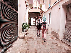 Rough mouth and pussy destruction for dirty slut Liz Rainbow