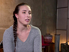 Torture session with lots of mouth and pussy fucking for Casey Calvert