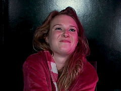 Slutty Ashley Lane sucks a dick in public while getting poked