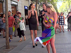 Tina Kay and Sienna Day tied up and fucked in public. HD video
