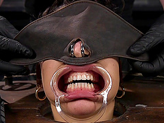 Slender model Lilith Luxe tied up and tortured by a pervert