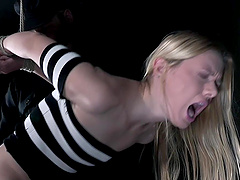 Tied up blonde Kennedy Kressler loves to be brutally tortured