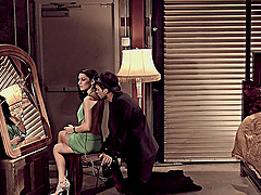 Hardcore fucking on the bed with trimmed pussy Ann Marie Rios