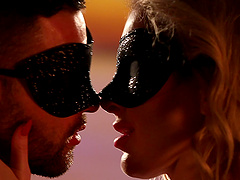 Erotic evening sex with pornstar Georgie Lyall in stockings