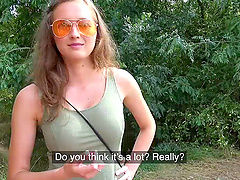 Kinky brunette babe likes to fuck with a neighbor outdoors