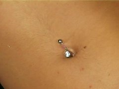 Slim and sexy Melinda toys her vagina with blue dildo